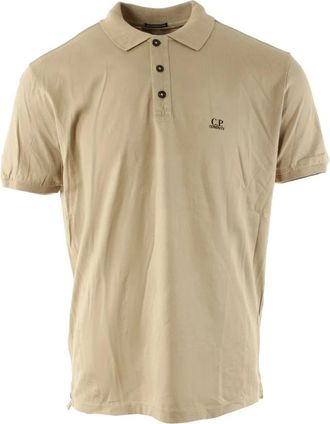 C.P. Company Short Sleeve Polo - Heren - Polos - Bruin - M - Katoen - Tops