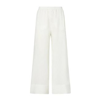 Peuterey Wide Trousers, female, White, Size: XS Wide Trousers