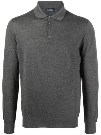 Barba Polo a maniche lunghe - Grigio