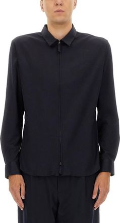 Giorgio Armani Cotton Zipper Shirt