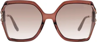 Chopard Light Grey Gradient Butterfly Ladies Sunglasses SCH407S ALVX 58