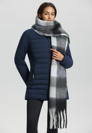 Luhta Schal LUHTA LUHTA NAANJOKI, Damen, steam, Obermaterial: 100% Polyester, Modet&uuml;cher Schal, mit Fransen, weiches und luftiges Material, sportlicher Look