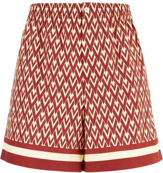 Valentino Garavani Casual T-Shirts en Shorts Collectie - Heren - Korte Broeken - Rood - S - Katoen - Korte Broeken