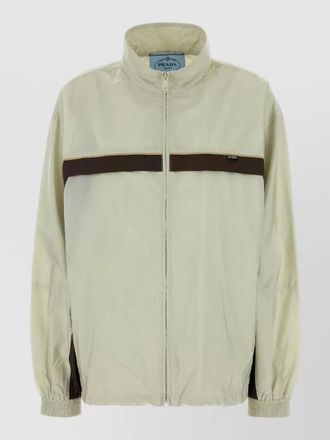 Prada renylon windbreaker high collar elastic cuffs