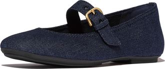 FitFlop Fitflop Delicato Womens Dark Denim Shoes - Blue - Size UK 8