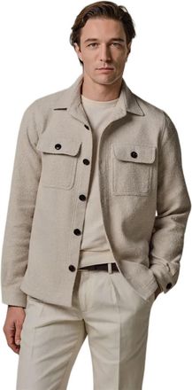 Profuomo Overshirt Profuomo creme katoen