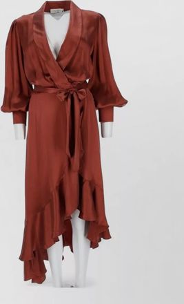 Zimmermann silk wrap midi dress