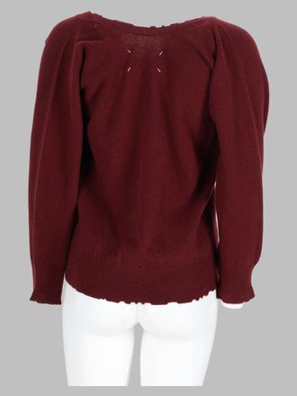 Maison Margiela Distressed Wool Sweater - Bordeaux