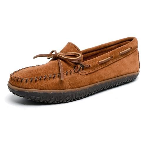 Bottes Mocassins Minnetonka Pour Femme - Taille US 9 - Cuir Noir - Occasion