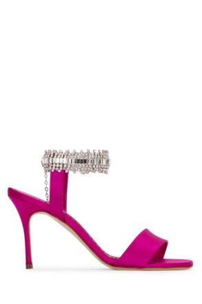 Manolo Blahnik Fuchsia Open Toe Heels