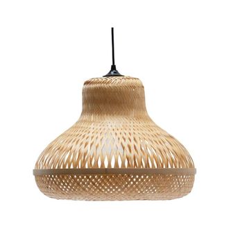 Decoclico L&aacute;mpara de suspensi&oacute;n en forma de pera de bamb&uacute; artesanal