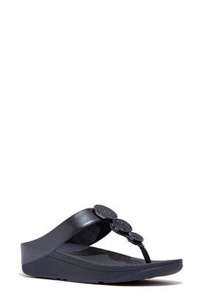 FitFlop Halo Platform Wedge Flip Flop in Metallic Midnight Navy at Nordstrom Rack, Size 9