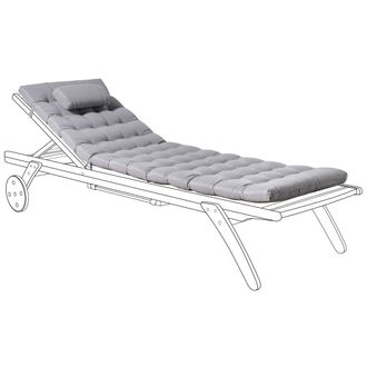 Beliani Beliani - Coj&iacute;n Para Tumbona Con Reposacabezas Resistente A Los Rayos Uv Gris Claro Cesana