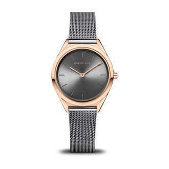 Bering Unisex Horloge Ultra Slim 31 mm Mesh Armband 17031-369 - unisex - Horloges - Grijs - ONE Size - Accessoires