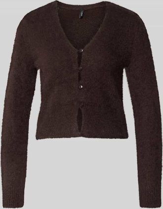 Only Slim Fit Strickjacke mit einreihige Knopfleiste Modell KERRY in Schoko, Größe XL
