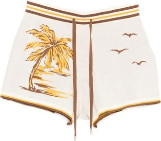 Zimmermann Daylight shorts met palmboom jacquard - Beige