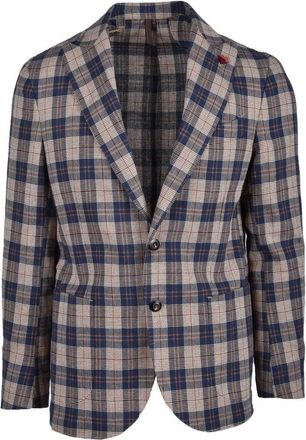 Laboratori Italiani Classic Plaid Casual Jacket
