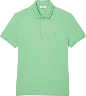 Lacoste Mens Fit Paris Stretch Piqu&iquest; Polo Shirt in Green - Size X-Small