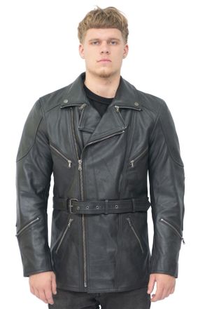 Infinity Leather CE Armor Bikerjack met kruisrits voor heren - Boedapest