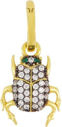 Begum Khan Orecchino a cerchio Scarab placcato oro 24 carati