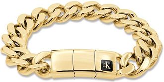 Calvin Klein Mens Bold Polished Chain Bracelet - Metallic - OS