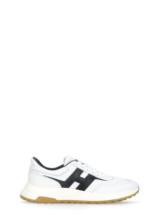 Hogan White Hyperlight Contrasting Logo Sneakers