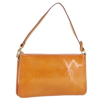 Louis Vuitton Pre-owned Accessory Pouch - Dames - Pre-owned - Oranje - Maat: ONE Size Leer