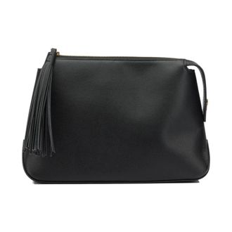 Pinko Love Birds Clutch - Dames - Clutches - Zwart - ONE Size - Leer - Tassen