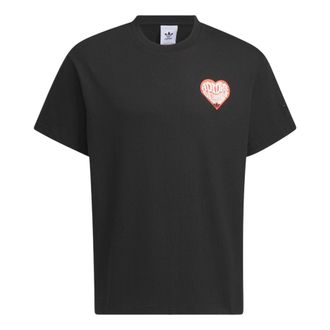 adidas originals V-Day Short Sleeve T-Shirt (Gender Neutral) Asia Sizing Black JE3470
