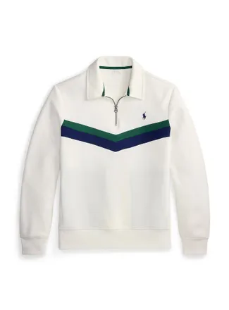 Polo Ralph Lauren Polo Shirt Ralph Lauren - Mens Two-tone insert zip-neck sweatshirt