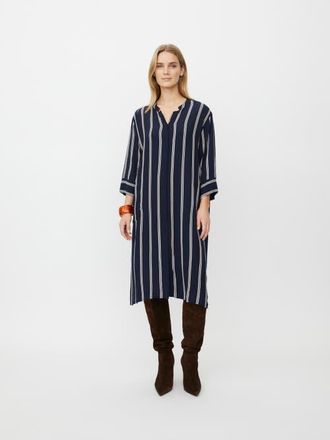 Masai MaNimes Striped Midi Dress in Navy Blazer at Nordstrom, Size Xx-Large