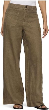 Sanctuary The Linen Marine Wide Leg Womens Dress Pants Timber : 31 32