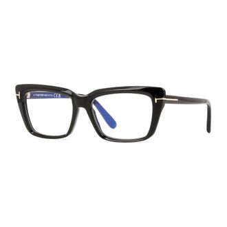 Tom Ford FT5894-B 001 Shiny Black/Clear Blue Light Block 56mm