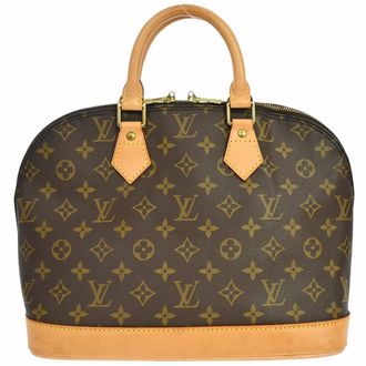 Louis Vuitton Alma Handbag Monogram Canvas Brown Canvas Handbag (Pre-Owned)