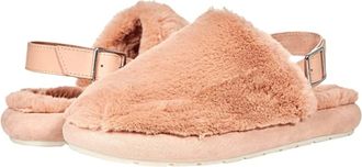 Marc Fisher LTD Zister Slipper Womens Taupe Faux Fur Slingback GAL1078