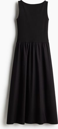 H&M Ausgestelltes &auml;rmelloses Kleid - Schwarz