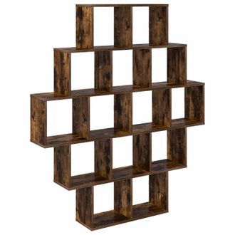 vidaXL Estante De Pared Roble Ahumado 120 X 20 X 136 Cm Vidaxl