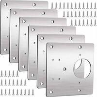 OEM Placas De Reparaci&oacute;n Para Bisagras De Armarios, Kit De Reparaci&oacute;n De Bisagras Para Puertas De Armarios, 6 Piezas, De Acero Inoxidable, Con Orificio Y 