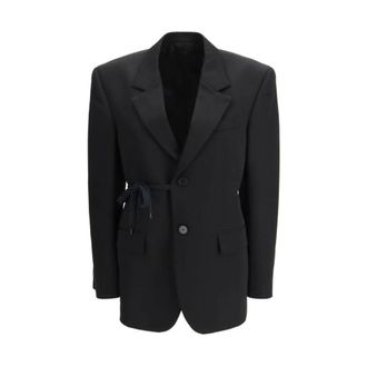 Balenciaga Tailored Wool Jacket - Dames - Jassen - Zwart - Maat: XS Wol