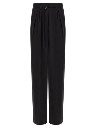 Dries Van Noten Black Relaxed Pleated Pants