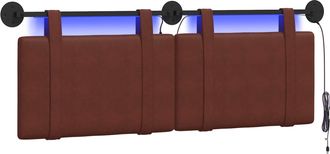 vidaXL Cabecero Colgante Marr&oacute;n Brillante Pu Antiguo Vidaxl