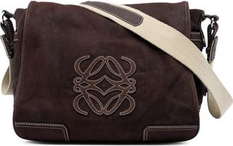 Loewe Pre-owned Loewe Nubuck Anagram Crossbody Ladies PKYK4FLGCPVUXTJJ