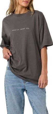 O'Neill Linear Scape Graphic Oversized T-Shirt in Washed Black at Nordstrom, Size X-Small