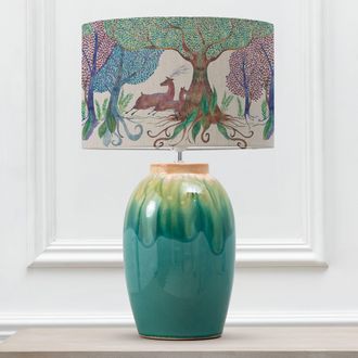 Voyage Maison Eucalypt Table Lamp With Willow Woods Eva Lampshade in Blue