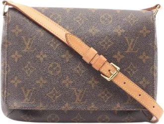 Louis Vuitton Pre-owned Musette Tango Monogram Schoudertas - Dames - Vintage Schoudertas - Bruin - ONE Size - Leer - Vintage