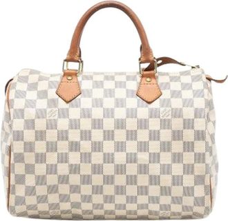 Louis Vuitton Pre-owned Handbags, female, White, Size: ONE SIZE Pre-owned Fabric Travel Bag