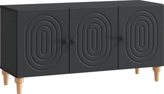 vidaXL Mueble De Tv 99 X 34,5 X 50 Cm Negro Madera De Ingenier&iacute;a Vidaxl