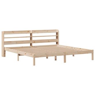 Berkfield Home Beautiful Bed Frame without Mattress 180x200 cm Super King Solid in Light Brown