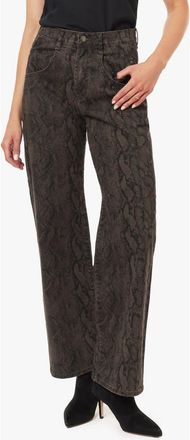 Habitual Blaine High Waist Straight Leg Jeans in Brown Snake Print at Nordstrom, Size 24