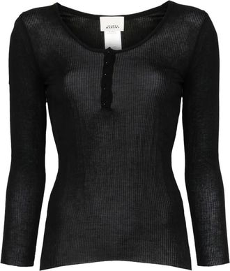 Isabel Marant Lamylic Long Sleeve Cotton Top Clothing